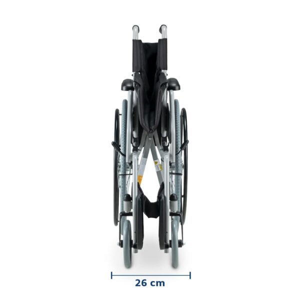 Cadeira de Rodas Dobrável em Aço até 120 Kg D100 Dellamed - Image 4